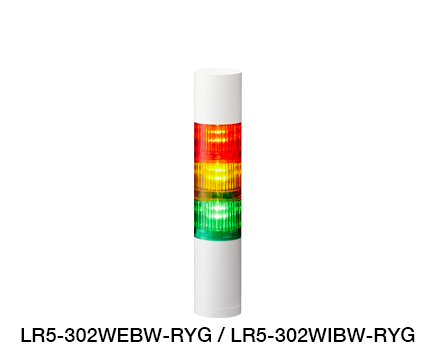 Φ50 LED Signal Tower (Ethernet or EtherNet/IP Control Compatible) LR5-LAN Series