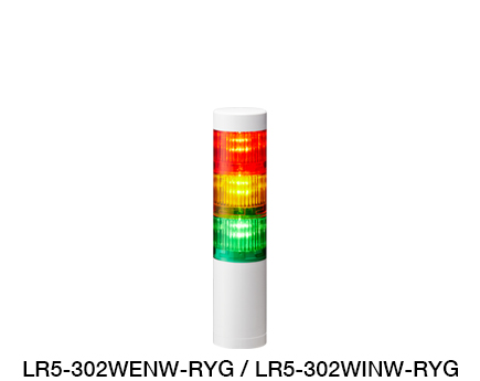 Φ50 LED Signal Tower (Ethernet or EtherNet/IP Control Compatible) LR5-LAN Series