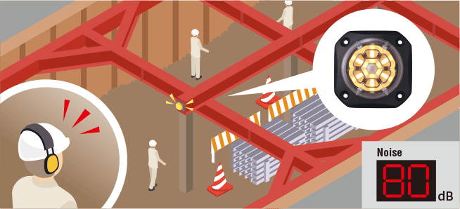 Visual alerts in noisy environments