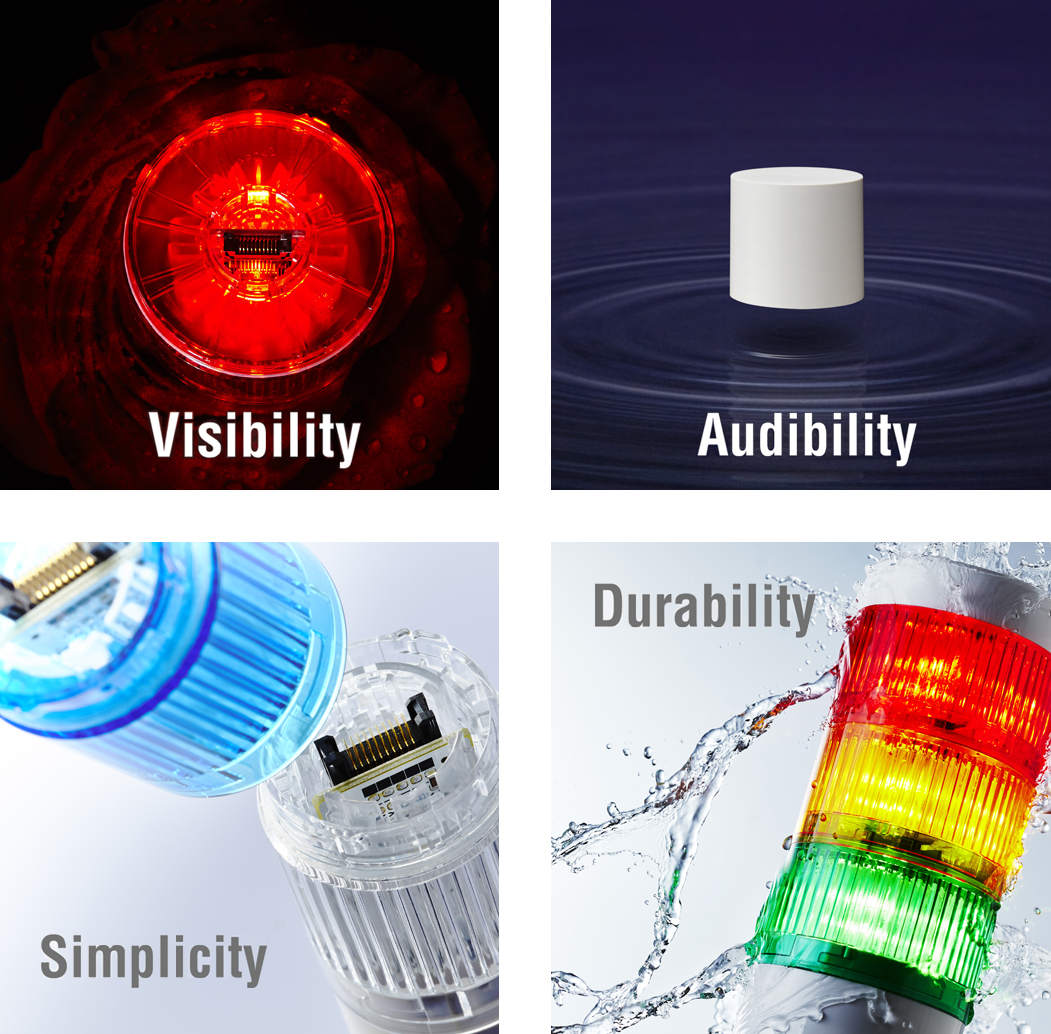 Visibility・Audibility・Simplicity・Durability